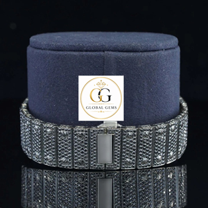 Reloj de Pulsera de Lujo para Hombre con Esfera Azul de Cuero y Diamantes, para Uso Formal e Informal, Disponible al Mejor Precio - Product Image 5
