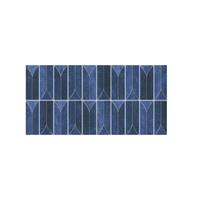 Carreaux muraux en céramique contemporains bleus brillants 300x600mm pour salle de bain intérieure, surface antidérapante, carreaux 3D style métro