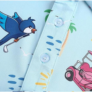 เสื้อเชิ้ตผู้ชายผ้าซับเหงื่อสั่งทำพิเศษ ดีไซน์ทันสมัย สวมใส่สบาย แขนสั้น เหมาะสำหรับกอล์ฟและกีฬา ปักโลโก้ตามสั่ง ผ้าถัก - Product Image 4