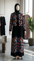 Broderie multicolores à 7 fils sur velours 9000 pour kaftan, abaya, veste, burqa, décoration intérieure et vêtements pour femmes.