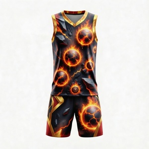 Tenue de basket-ball d'extérieur légère et à séchage rapide, composée d'un maillot et d'un short, conçue pour les performances sur terrain par temps chaud - Product Image 4