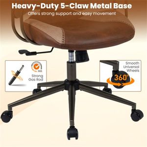 Sedia da Ufficio Ergonomica Marrone con Blocchi di Colore, Poggiatesta Regolabile 2D, Schienale Alto, Capacità 150 kg, Materiale in Nylon - Product Image 5