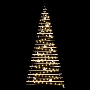 Sapin de Noël en bois de frêne massif de 82,7 pouces avec 130 LED, décorations de Noël naturelles - Product Image 6