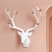 Sculpture de tête de cerf en métal luxueuse personnalisée, design scandinave, écologique, durable, art rustique, décoration murale, décoration intérieure
