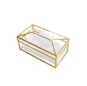 Modern Metal <b>Tissue</b> Box Organizer in Gold and <b>Black</b> Finish Free Standing Design for Home Traditional Chinese Style <b>Tissue</b> Box - Product Image 5
