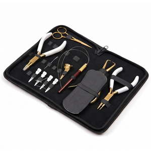 Kit de pinces professionnelles pour extensions de cheveux avec outils métalliques robustes et poignées ergonomiques pour l'application des extensions et le travail régulier - Product Image 2