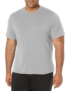 Camisetas esenciales de tela suave para el día a día, camisetas informales con cuello redondo para hombre, camisetas lisas de algodón de manga corta - Product Image 1