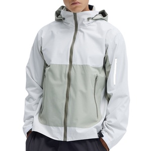 Chaqueta Softshell de Color sólido informal para hombre para primavera otoño con capucha a prueba de viento impermeable con cuello levantado ropa de Montañismo - Product Image 1