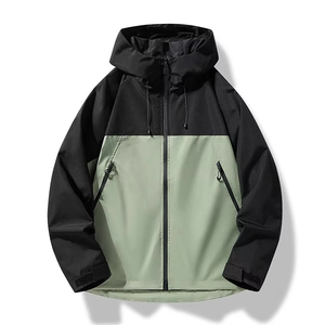 Veste softshell légère pour homme, veste d'extérieur printemps automne, veste softshell avec capuche, veste coupe-vent imperméable - Product Image 3