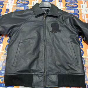 Veste universitaire à capuche Avirex enduite, coupe-vent et respirante, en cuir véritable de haute qualité, col montant brodé – Meilleure vente - Product Image 6