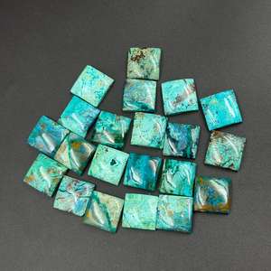 AAA+ Ostra Natural y Crisocola, Gema Suelta en Forma Cuadrada - Product Image 4