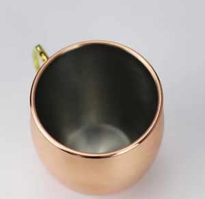 Mug à bière Moscow Mule en acier inoxydable plaqué cuivre, artisanat indien - Product Image 5