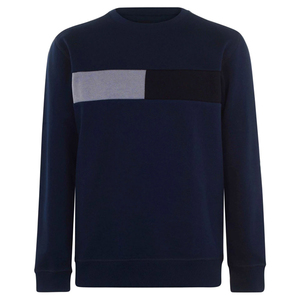 <b>Men's</b> <b>Grey</b> Crew Neck <b>Sweatshirt</b> Regular Fit Solid Color Knitted Cotton Casual Autumn Wear - Product Image 4