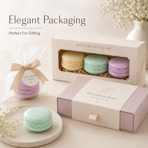 Private Label Organic Transparent Herbal Macaron <b>Soap</b> <b>Set</b> Handmade Whitening Skin Moisturizing Face & Toilet <b>Soap</b> for Dry Skin - Product Image 6