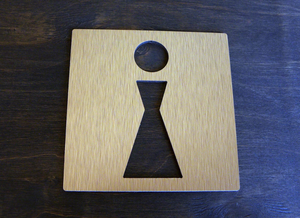 Plaques de signalisation modernes en laiton pour portes de salle de bain, toilettes, WC, bureau, hôtel, adhésives - Product Image 4