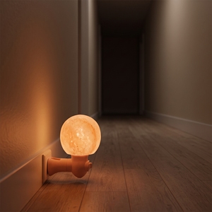 Lámpara de cristal de sal del Himalaya natural con enchufe, luz nocturna para dormitorio, mesita de noche y decoración de interiores. - Product Image 6
