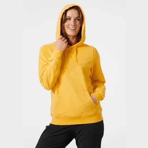Wholesale Drop Shoulder Solid Color Athletic Drawstring <b>Hoodie</b> Oversized Fit Gym Kangroo Pocket Cotton <b>Polyester</b> <b>Hoodie</b> Women - Product Image 3