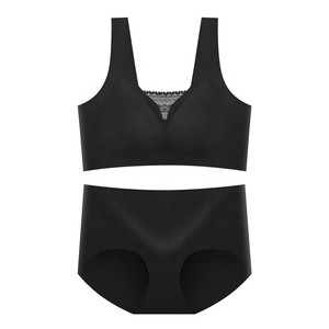 Nuevo Conjunto de Lencería Femenina sin Costuras de Seda Fría, Sujetador Push-Up Transpirable y Braguitas para Mujer - Product Image 6