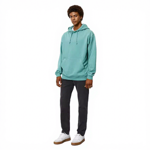 Sweat-shirt à capuche menthe pour homme, 100 % coton molletonné, coupe oversize, décontracté, streetwear d'hiver, pull avec poche, impression numérique ODM - Product Image 1