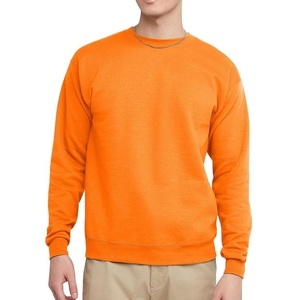 Sudaderas de Color Naranja Liso Personalizadas al por Mayor con el Último Diseño, Corte Regular, Cuello Redondo, para Hombre, de Felpa, Ecológicas - Product Image 6