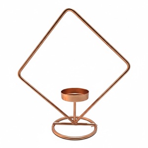 Vintage <b>Decorative</b> <b>Rose</b> <b>Gold</b> Metal Tea Light Candle Holder Stand Iron Candle Holder Table Centerpiece For Home <b>Decor</b> & Parties - Product Image 5