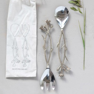 Commercial Grade Stainless Metal Salad <b>Server</b> Spoon Fork Combo For <b>Buffet</b> Catering Hotel And Event Service - Product Image 5