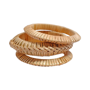 Bracelet de manchette en rotin du Vietnam écologique et élégant Design bohème léger pour les femmes Mode d'été et cadeaux réfléchis - Product Image 1