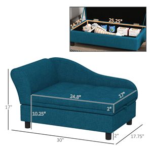 Cama para Mascotas en Forma de Donut, Color Azul Marino, con Espacio de Almacenamiento para Mascotas Pequeñas y Medianas - Product Image 3