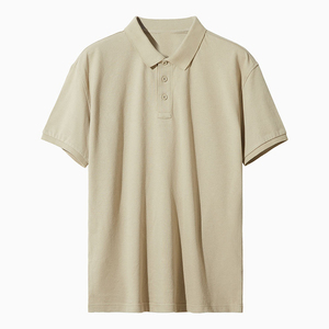 Camiseta Casual de Manga Corta para Hombre, de Algodón Grueso y Transpirable, con Patrón Sólido, para Fabricante de Ropa Personalizada - Product Image 4