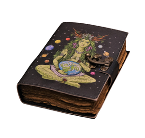 Handcrafted Genuine Leather <b>Journal</b> with Deckle Edge Handmade Paper Blank Vintage Spell Book Medieval <b>Writing</b> Diary Notebook - Product Image 4