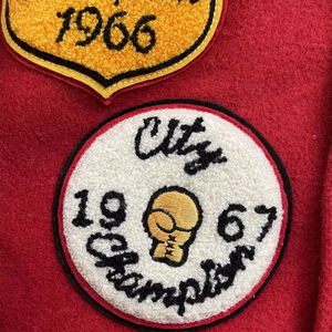 Wholesale Custom Chenille Embroidery Leather Sleeves <b>Men</b> Winter Varsity Jacket High Quality Breathable Windproof Front High - Product Image 4