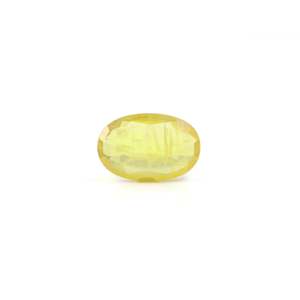 Saphir jaune ovale de 4,2 carats, pierre précieuse non montée pour bijoux fins - Product Image 2