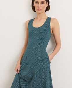 Vestido Largo Casual de Verano para Mujer, Elegante, con Tirantes, Estampado Floral, de Algodón Orgánico, en Oferta - Product Image 3