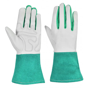 Guantes de Soldadura TIG de Alta Resistencia, Resistentes al Calor, Industriales, Ignífugos, Reforzados, de Piel de Vacuno y Cabra, 7 oz, Tejidos - Product Image 2