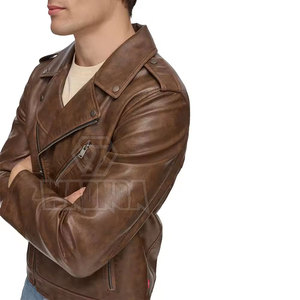Veste d'hiver haut de gamme confectionnée en cuir résistant, intérieur doux et design élégant. - Product Image 6