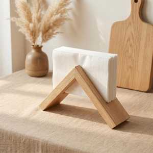 Modern Wooden Triangle Napkin Holder For <b>Table</b> Decoration Disposable <b>Mats</b> Accessory - Product Image 1