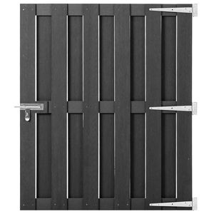 Puerta de Jardín de WPC Gris de 39.4"x44.1", Rejilla y Puerta Duraderas para Cercas - Product Image 1
