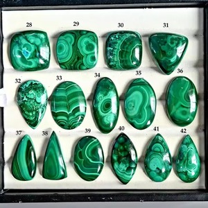 Pierre précieuse de malachite de qualité supérieure, cabochon de malachite, pierre de malachite en vrac, malachite semi-précieuse, forme mixte, pour la fabrication de bijoux - Product Image 4