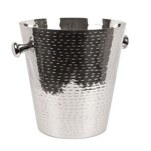 Cubetas de Hielo de Acero Inoxidable de Estilo Moderno, Enfriador de Vino y Champán de Doble Pared con Aislamiento y Acabado Brillante Martillado - Product Image 6