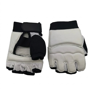 Guantes de Karate Kyokushin, Medios Dedos, Cuero PU, Protector de Manos para MMA, Unisex, Entrenamiento de Artes Marciales - Product Image 1