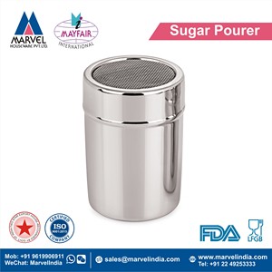Dosificador de Polvo Multiusos de Acero Inoxidable Ecológico, Apto para Lavavajillas, Acabado Cromado Pulido Espejo, Tamiz de Malla Fina para Harina - Product Image 2