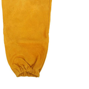 Manches de soudage en cuir de vachette fendu, résistantes à la chaleur et aux coupures, longues manches en cuir pour le soudage - Product Image 4