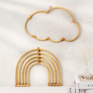 <b>Nursery</b> decor accessory lowest price rainbow rattan cane wall hanging cute kids room ornaments - Product Image 3