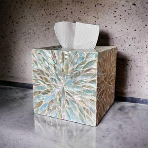 Nueva llegada caja de pañuelos rectangular soporte hecho a mano servilletero dispensador de pañuelos caja de pañuelos para baño y decoración del hogar - Product Image 3