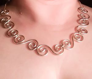 Stylish <b>Copper</b> Necklace with Classic Handmade Pendant Perfect Jewelry for Office Casual and Evening Wear - Product Image 3