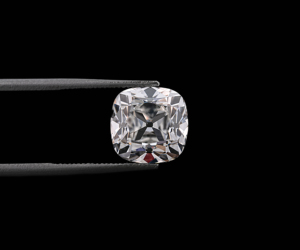 Anillo de compromiso con diamante cultivado en laboratorio blanco de 8.5 mm, corte antiguo de mina, color E-F, 3.0 CT, certificado IGI CVD - Product Image 1