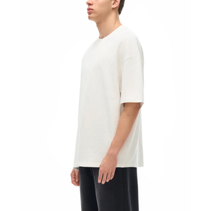 T-shirts de qualité supérieure avec logo personnalisé, 100% coton, poids lourd, 220 GSM, coton épais, coupe ample, épaules tombantes, style vintage - Product Image 4