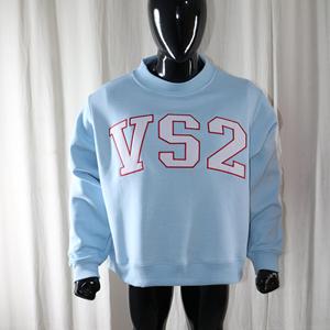 Sweat-shirt à col montant VS 2 SKY BLUE 100% coton BLANC avec broderie appliquée, col large, URBAN PRODUCTIONS - Product Image 1