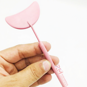 Miroir rose poudré pour extensions de cils, outil d'inspection des cils couleur personnalisée, en acier inoxydable, miroir simple face - Product Image 5