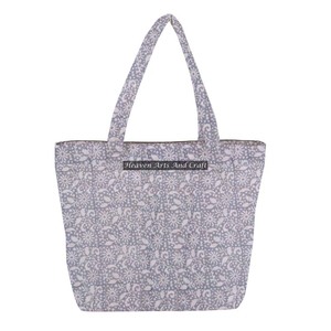 100% coton grande capacité toile matelassée sac fourre-tout épaissi couleur bloc conception personnalisation Logo sac à provisions à la mode - Product Image 1